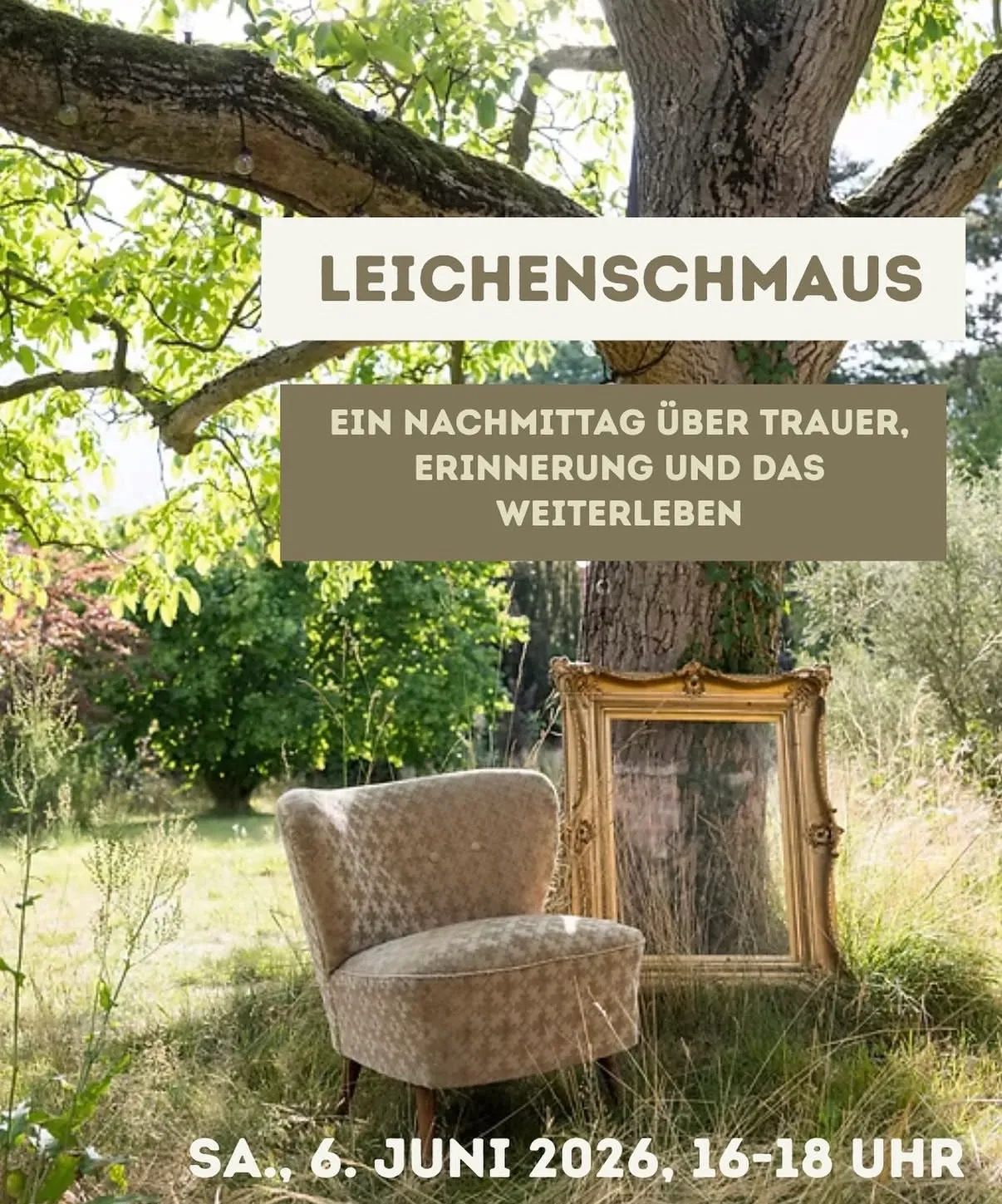 Plakat der Veranstaltung Leichenschmaus am 6. Juni 2026