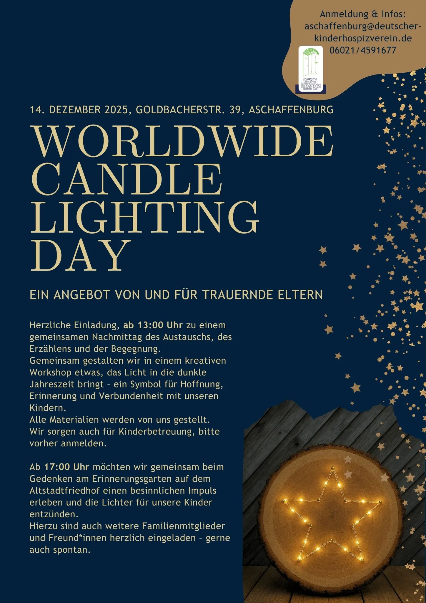 Einladung zum Worldwide Candle Lighting Day am 14. Dezember 2025